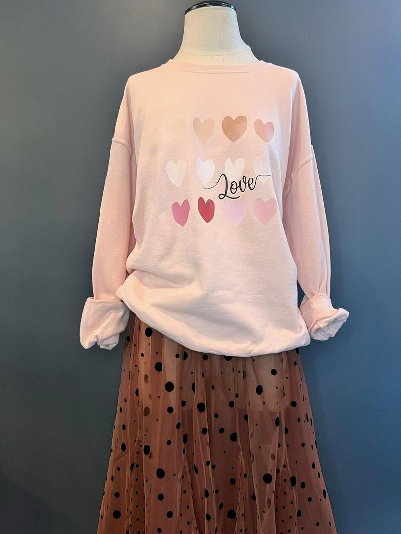 Valentine&#39;s Day Love Crewneck Sweatshirt