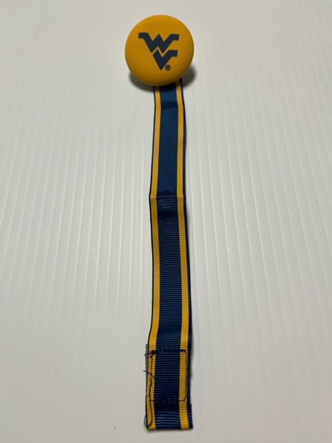 WVU Pacifier Baby Clip